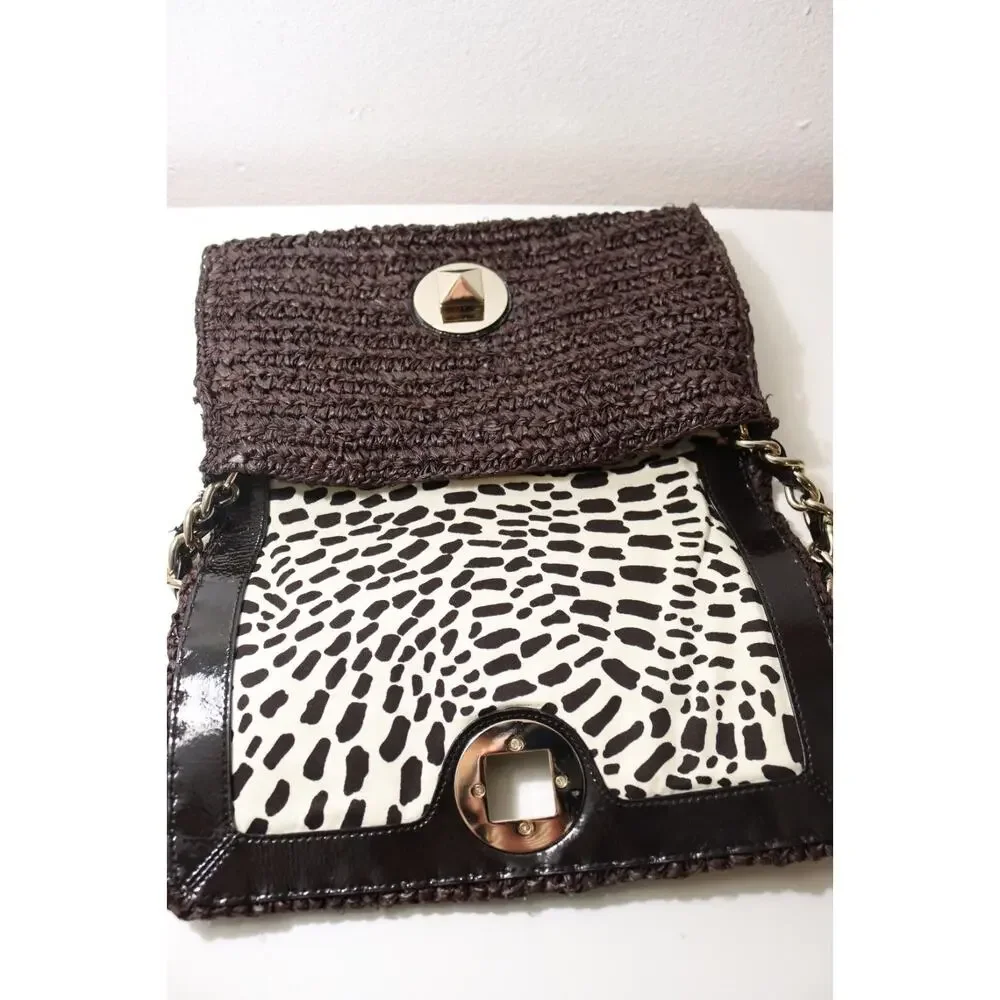Kate Spade New York Rose Hall Monette Brown Wicker Shoulder Bag RARE! - Picture 9 of 16